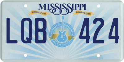 MS license plate LQB424