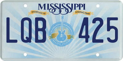MS license plate LQB425