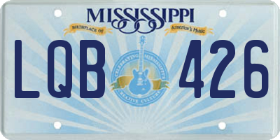 MS license plate LQB426