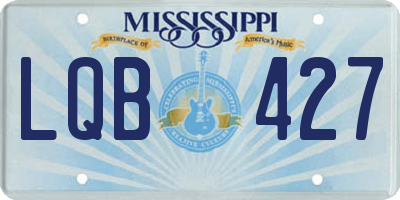 MS license plate LQB427