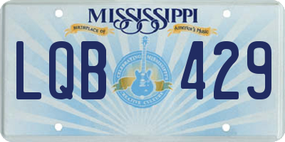 MS license plate LQB429