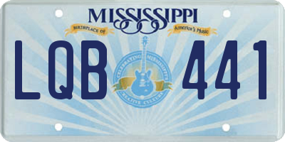 MS license plate LQB441