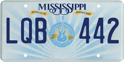MS license plate LQB442