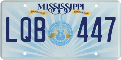 MS license plate LQB447
