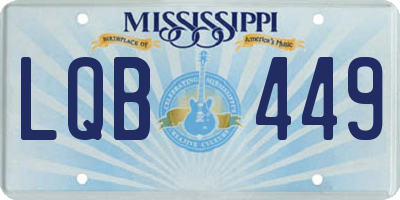 MS license plate LQB449