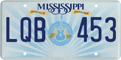 MS license plate LQB453
