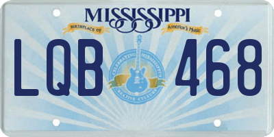 MS license plate LQB468