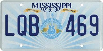 MS license plate LQB469