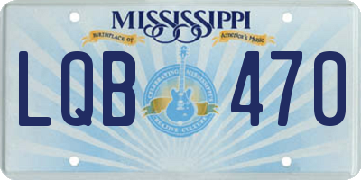 MS license plate LQB470
