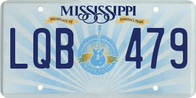MS license plate LQB479