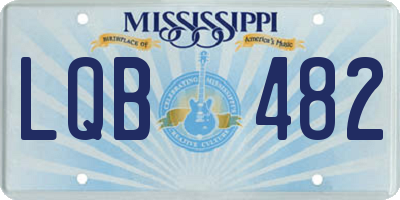MS license plate LQB482