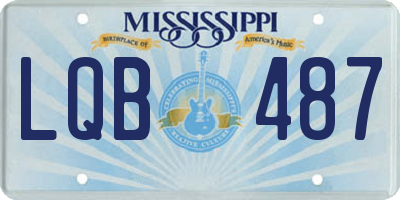 MS license plate LQB487