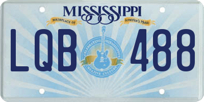 MS license plate LQB488