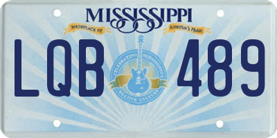 MS license plate LQB489
