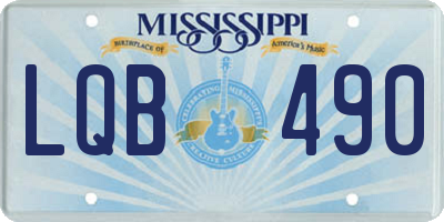 MS license plate LQB490