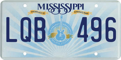 MS license plate LQB496