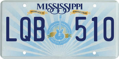 MS license plate LQB510