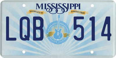MS license plate LQB514