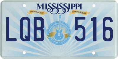 MS license plate LQB516
