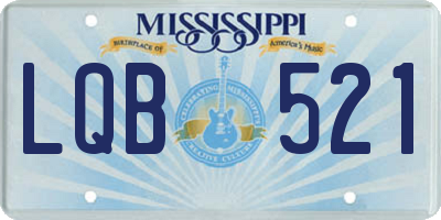 MS license plate LQB521