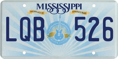 MS license plate LQB526