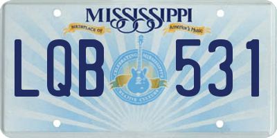 MS license plate LQB531