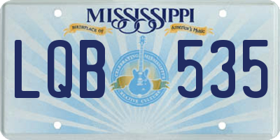MS license plate LQB535