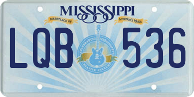 MS license plate LQB536
