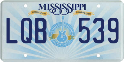MS license plate LQB539