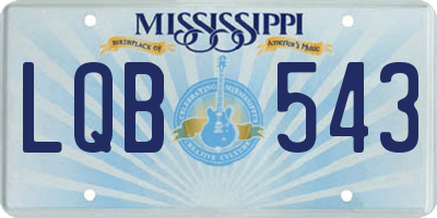 MS license plate LQB543