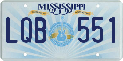 MS license plate LQB551
