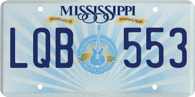 MS license plate LQB553
