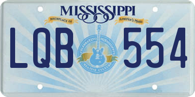 MS license plate LQB554