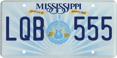 MS license plate LQB555