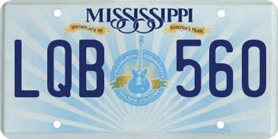 MS license plate LQB560