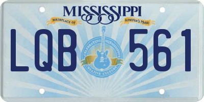 MS license plate LQB561