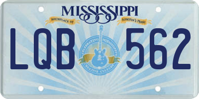 MS license plate LQB562