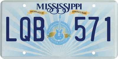 MS license plate LQB571