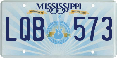 MS license plate LQB573