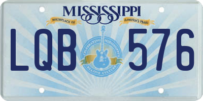 MS license plate LQB576