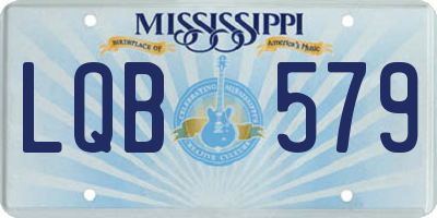 MS license plate LQB579
