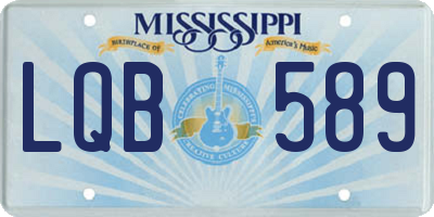 MS license plate LQB589