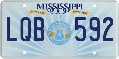 MS license plate LQB592