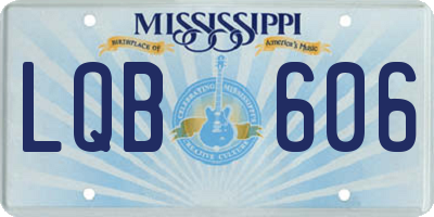 MS license plate LQB606