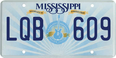 MS license plate LQB609
