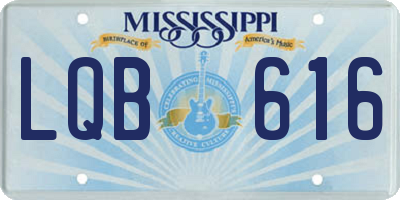 MS license plate LQB616