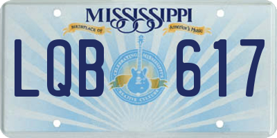 MS license plate LQB617