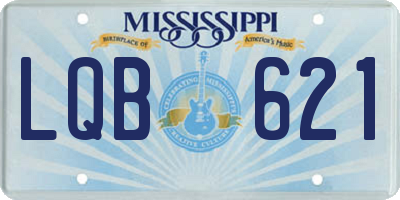 MS license plate LQB621