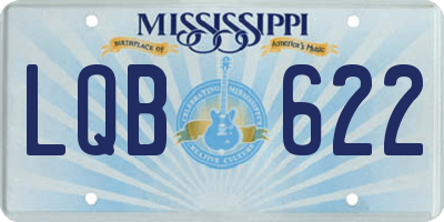 MS license plate LQB622