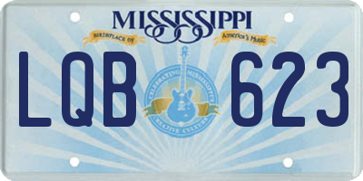 MS license plate LQB623